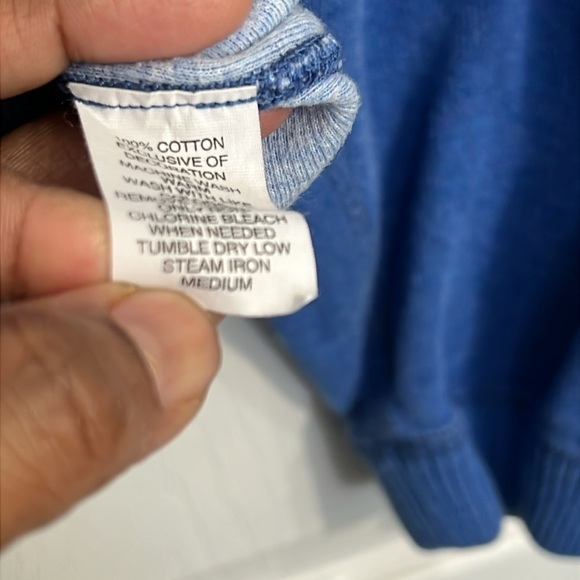 Cremieux Men’s Pullover Sweater 1/4 Zip - Size Medium Light Blue - Picture 7 of 7